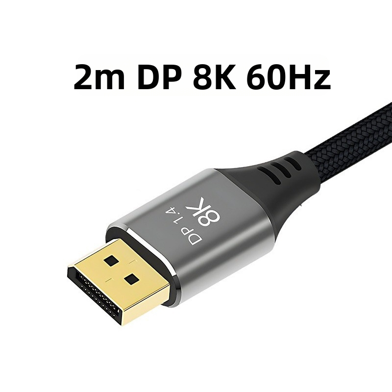 BAJEAL DisplayPort vīrietis-vīrietis kabelis televizoram, versija 1.4, 8K60Hz, vara vadītājs