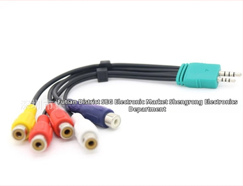 AV kabel za LCD televizor s komponentnim video signalom, 3,5 mm + 2,5 mm na 5 RCA, dvostruki audio konektori