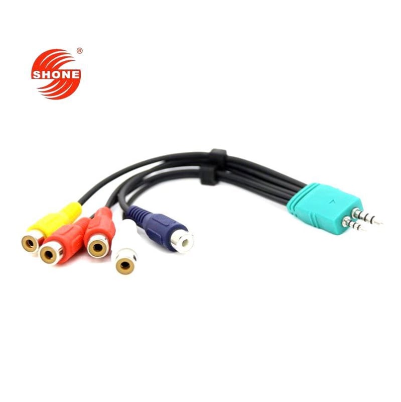 SHONE-LINK cablu AV, linie 3.5+2.5 la 5RCA, placare cu nichel, miez din cupru, pentru dispozitive digitale