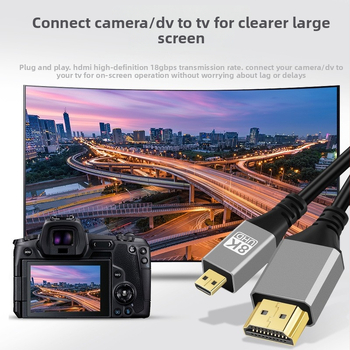 HDMI na Micro HDMI kábel 8K 2.1, meď, pozlátený, adaptér, pre digitálne zariadenia