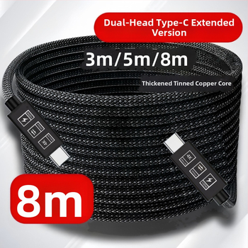 Neutral USB 3.2 pilnīgi funkcionāls datu kabelis ar dubultiem USB‑C galviņām, Rohs sertifikāts, tinēta vara vada kodols, TPES vada materiāls