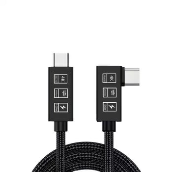 Neutral USB 3.2 pilnīgi funkcionāls datu kabelis ar dubultiem USB‑C galviņām, Rohs sertifikāts, tinēta vara vada kodols, TPES vada materiāls