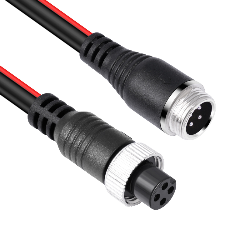 Signali kabel za stražnju kameru, M12 4-pinski muško-ženski konektor, bakreno jezgro, niklirani premaz, model M12402-100