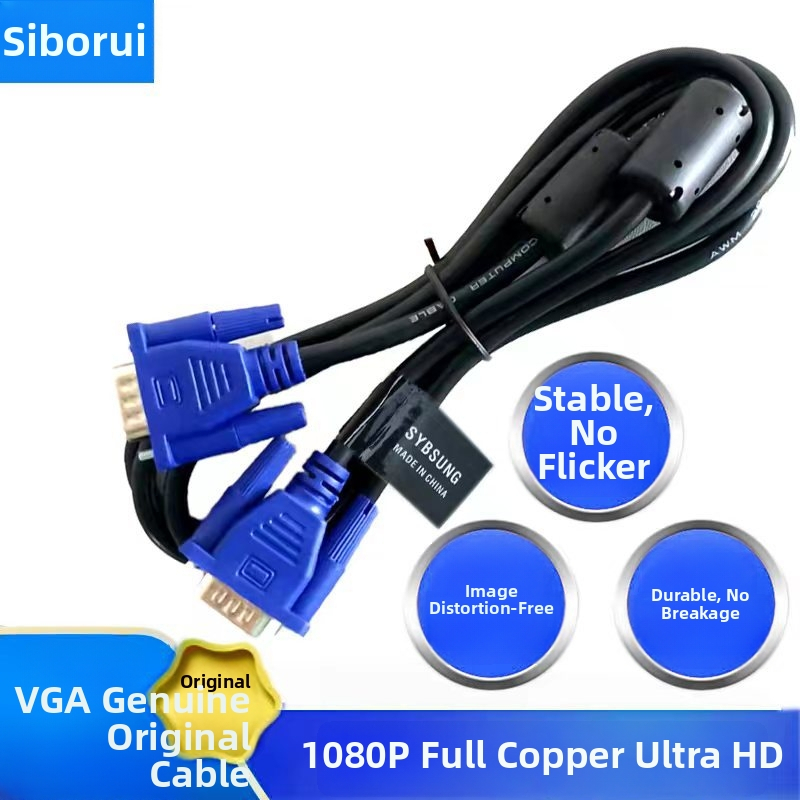 VGA3+6 kabelis datoram un projektoram – adapters, vara kodols, CCS sertifikāts