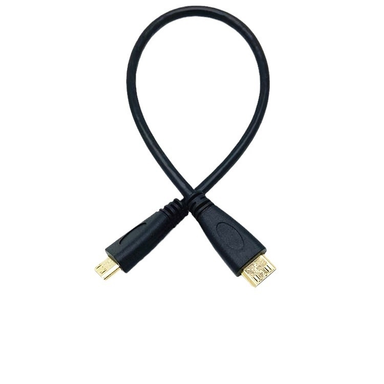 Cablu Mini HDMI masculin către masculin, dublu capăt, pentru tablete, conductori din cupru cu contacte placate cu aur, OEM compatibil