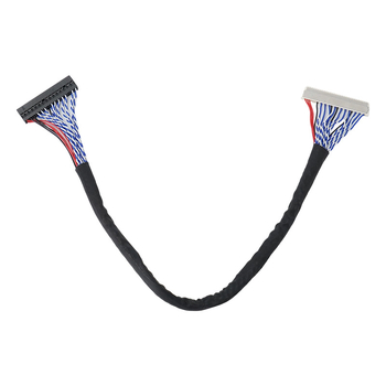 Industrijas displeja kabelis Hirose/JAE/CJT savienotājiem — zems pārraides zudums, vara vadītāji ar zelta pārklājumu, pielāgoti rasējumi