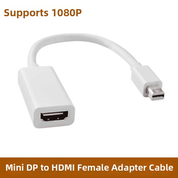 Mini DisplayPort uz HDMI adaptera kabelis, 15 cm garš, vara vadītājs, niķeļa pārklājums