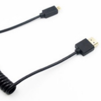 HDMI atsperu kabelis ar standarta/mini/mikro HDMI, OD3.2, 4K kameras kabelis