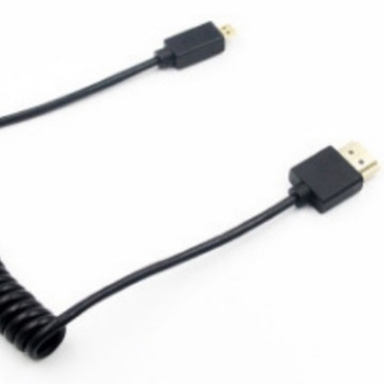 HDMI atsperu kabelis ar standarta/mini/mikro HDMI, OD3.2, 4K kameras kabelis