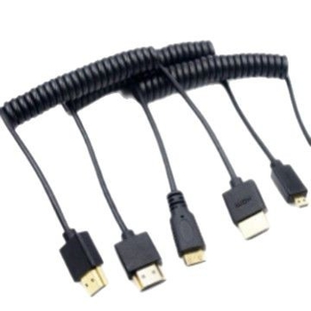 HDMI atsperu kabelis ar standarta/mini/mikro HDMI, OD3.2, 4K kameras kabelis