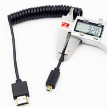 HDMI atsperu kabelis ar standarta/mini/mikro HDMI, OD3.2, 4K kameras kabelis