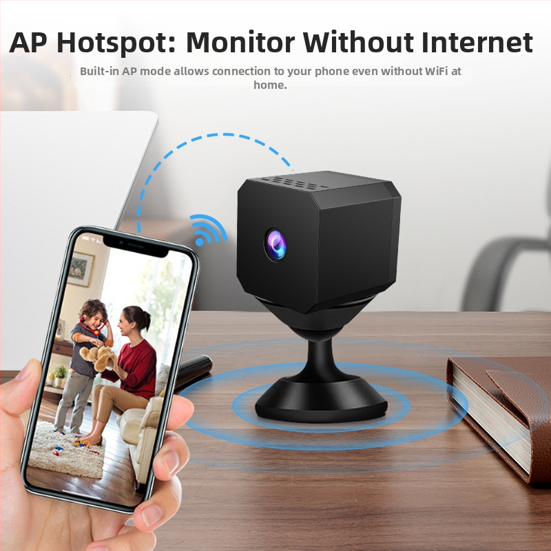 F1 Belaidė vidinės patalpos WiFi HD kamera nuotoliniam stebėjimui, TF kortelės saugojimas, 1 MP