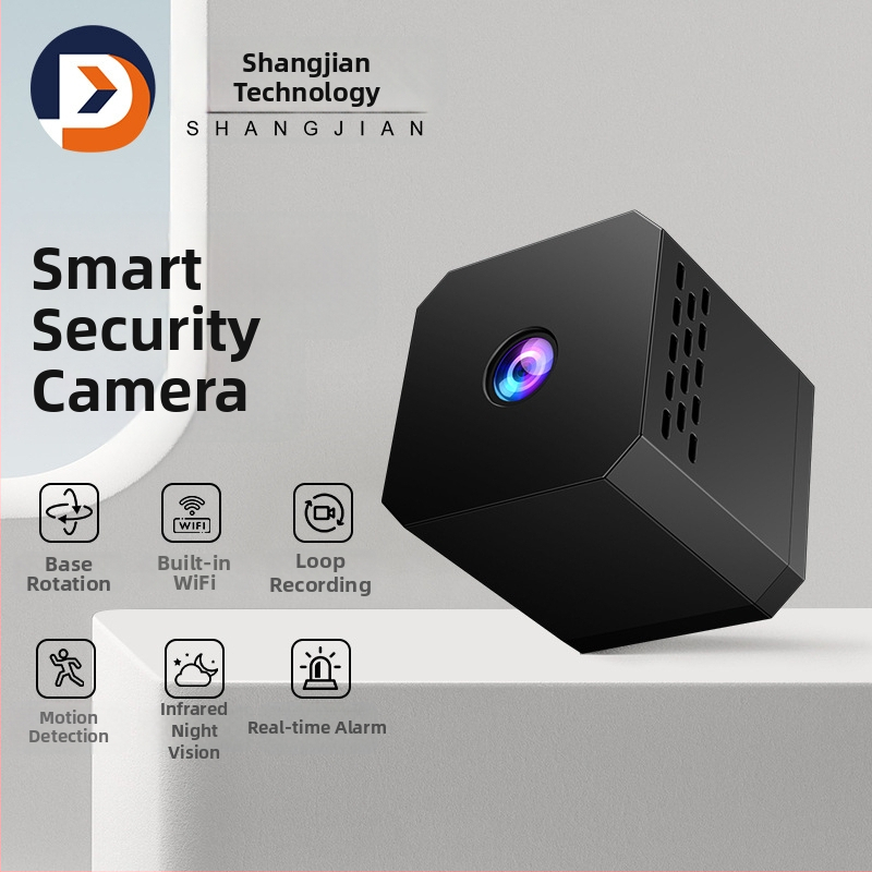 F1 Juhtmevaba siseohutuskamera Wi-Fi-ga, 480p, TF-kaardi salvestus, 1-tunnine aku kasutusaeg, Video ja Foto