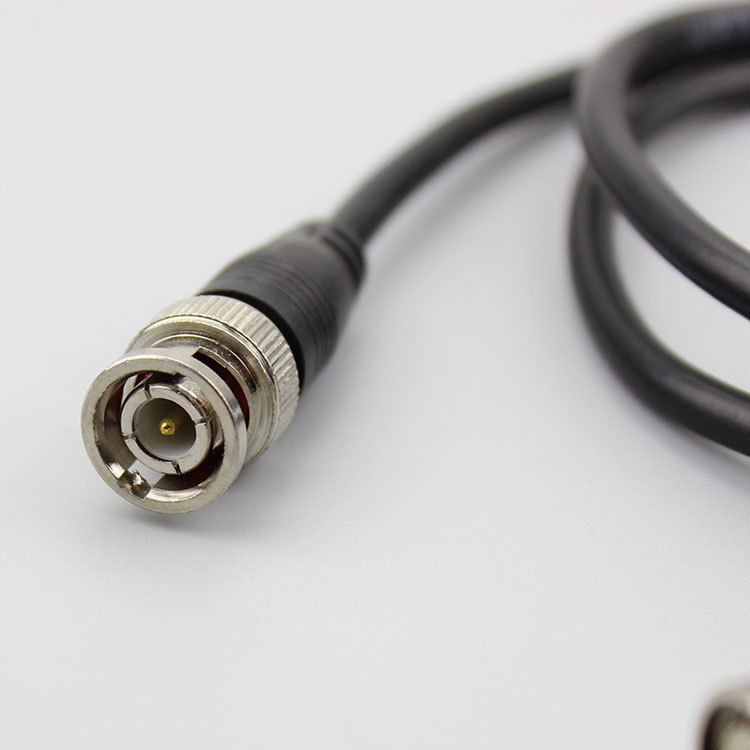 RG58 koaksiacinis RF kabelis, nuo TNC–BNC iki TNC, vaizdo stebėjimui, analogo vaizdo perdavimas, RoHS patvirtintas
