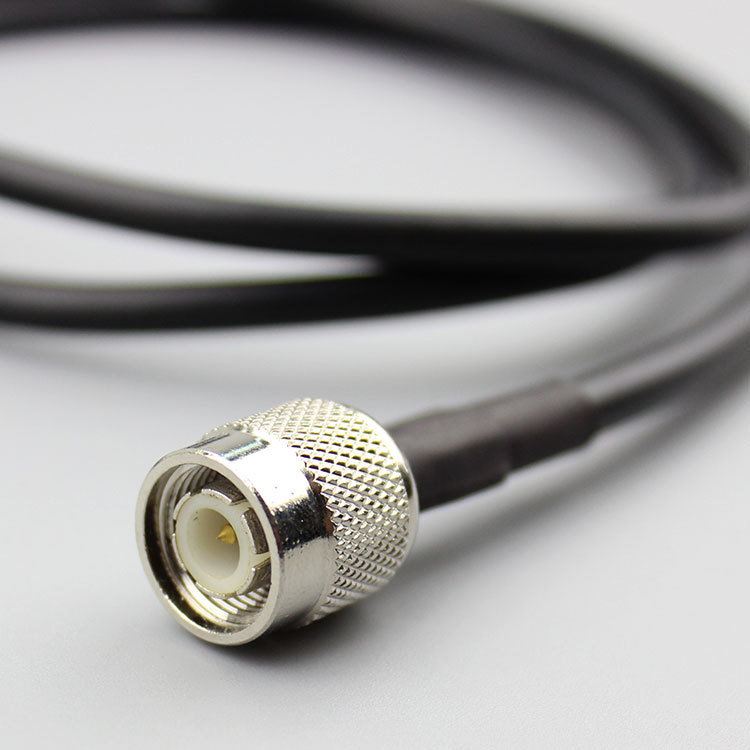 RG58 koaksiacinis RF kabelis, nuo TNC–BNC iki TNC, vaizdo stebėjimui, analogo vaizdo perdavimas, RoHS patvirtintas