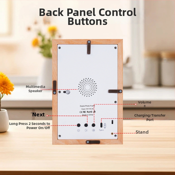 7 colių skaitmeninis nuotraukų rėmelis su WiFi, vaizdo atkūrimas, 8 GB atmintis