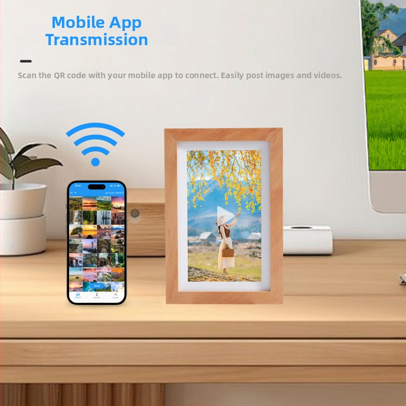 7-tolline digitaalne fotoraam WiFi-ga, video taasesitus, 8 GB mälu