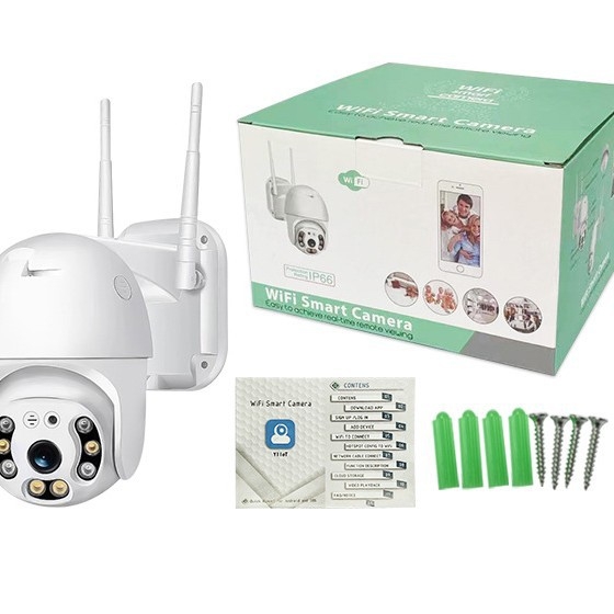 A12 Bezvadu āra drošības kamera – 1080p, Nakts redzamība, Trauksmes atklāšana, Trauksmes paziņojums