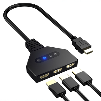 HDMI lüliti 3×1, 4K60Hz/4K30Hz, toitehaldus, mudel HS-309