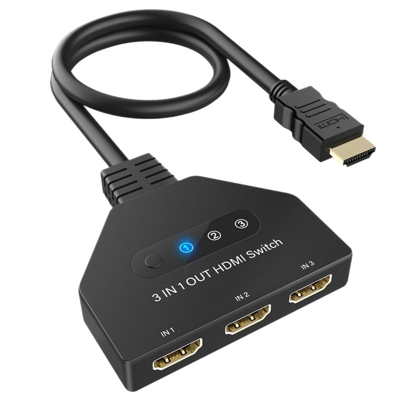 HDMI lüliti 3×1, 4K60Hz/4K30Hz, toitehaldus, mudel HS-309