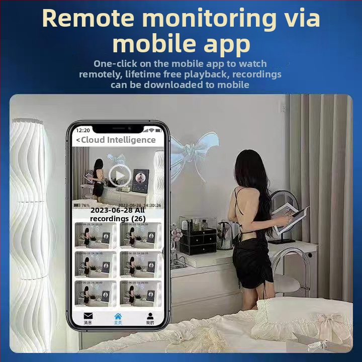 Viedā kamera ar 1080p, nakts redzamība, mākoņu uzglabāšana, vadība ar mobilo lietotni, 3,6 mm objektīvs