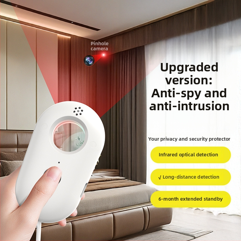 Bezvadu detektors — pret uzkodu, daudzfunkcionāls kameru detektors ar infrasarkano signālu — Modelis T9, 5V, iekšējai lietošanai viesnīcā