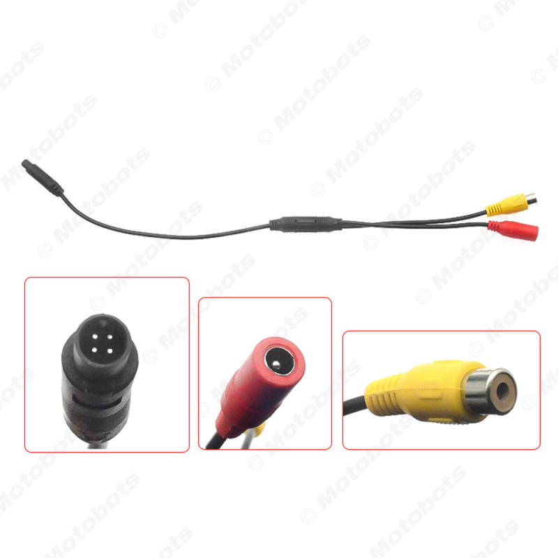 FEELDO 5678 4-pinski BMW na AV Lotus sučeljeni adapter za kameru za stražnji pregled, univerzalno, 12V, plastično kućište