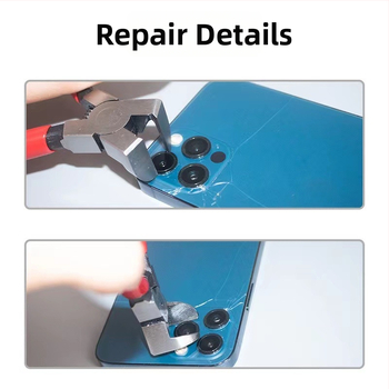 Ierīce demontēt aizmugurējās kameras gredenu mobilajā tālrunī – ar atsperes mehānismu, 90° slīpām lūpām, izturīgs sakausējuma tērauds