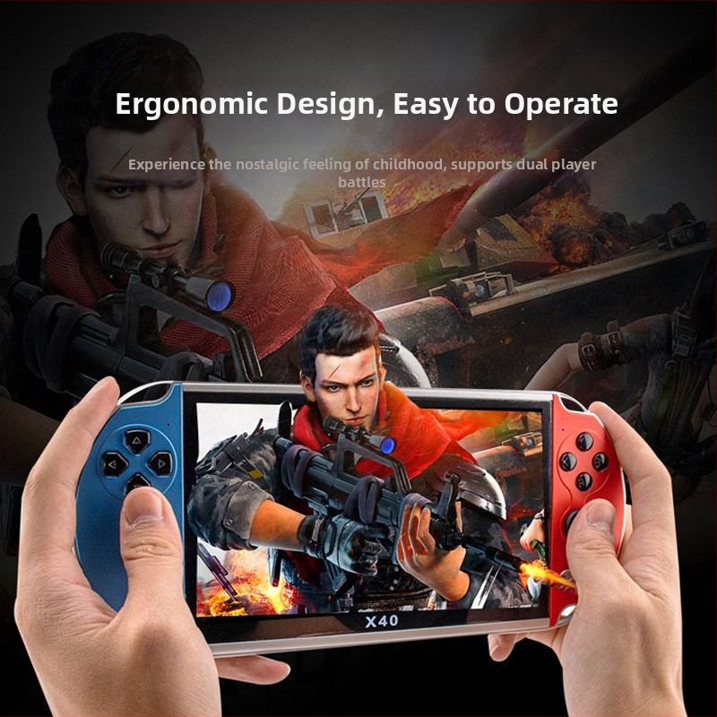 Divu spēlētāju retro rokas spēļu konsoles — 16GB atmiņa, USB interfeiss, 3,5 mm audio, MP4 atskaņotājs