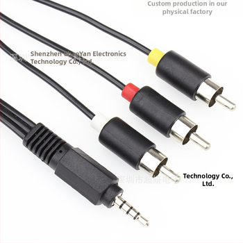Super Beautiful 3,5 mm 1-3 audio/video dalīšanas kabelis ar RCA kontaktiem, RoHS sertifikāts