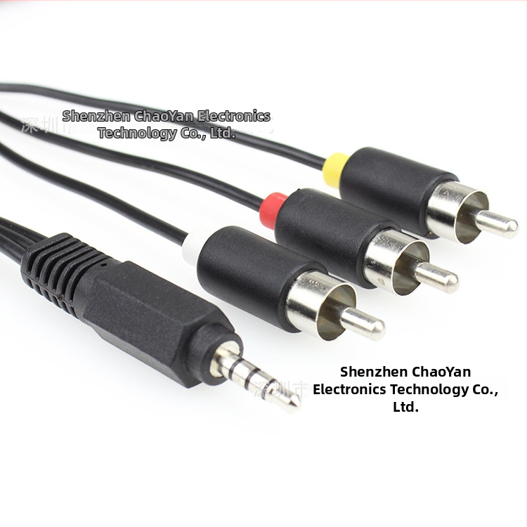 Super Beautiful 3,5 mm 1-3 audio/video dalīšanas kabelis ar RCA kontaktiem, RoHS sertifikāts