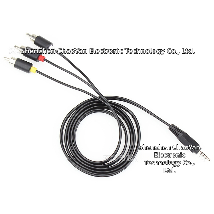 Super Beautiful 3,5 mm 1-3 audio/video dalīšanas kabelis ar RCA kontaktiem, RoHS sertifikāts