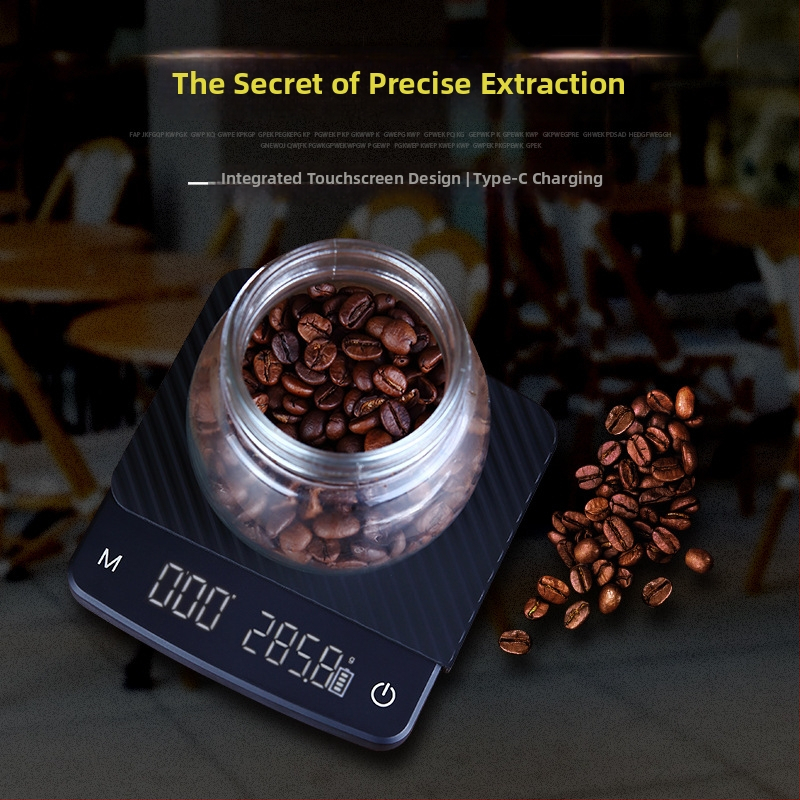 Inteligentna vaga za kavu s automatskim mjerenjem vremena pečenja, kuhinjska vaga, model R20, Xiao Mo Shan, USB punjenje