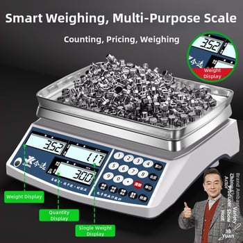 SY loendur-skaala — täpsus 0,1 g, mõõtmisvahemik 0,1 g–40 kg, elektrooniline mõõtmine, toide: aku või võrgupinge