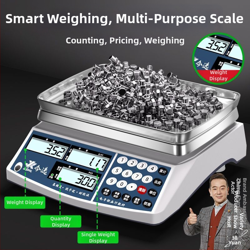 SY loendur-skaala — täpsus 0,1 g, mõõtmisvahemik 0,1 g–40 kg, elektrooniline mõõtmine, toide: aku või võrgupinge