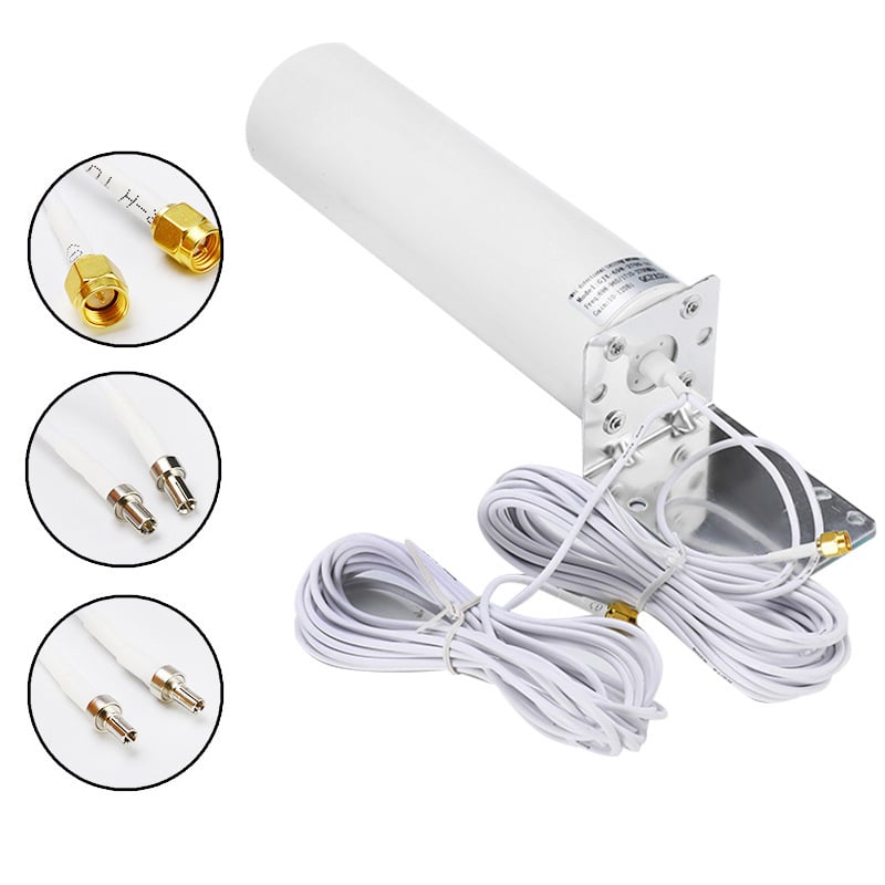 4G gun-barrel antena, omnidirektna vanjska antena za usmjerivač i modem, raspon frekvencija 698-960/1710-2700 MHz, 50 Ω, VSWR ≤ 2.5, 220 V