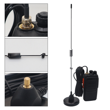 Antena za Walkie-Talkie, vanjska mini antena za auto i dom, 3.0 dBi, 118/144/435 MHz, 50 Ω, SWR ≤1.5, 5 V, OS-UV106, New Hongyu