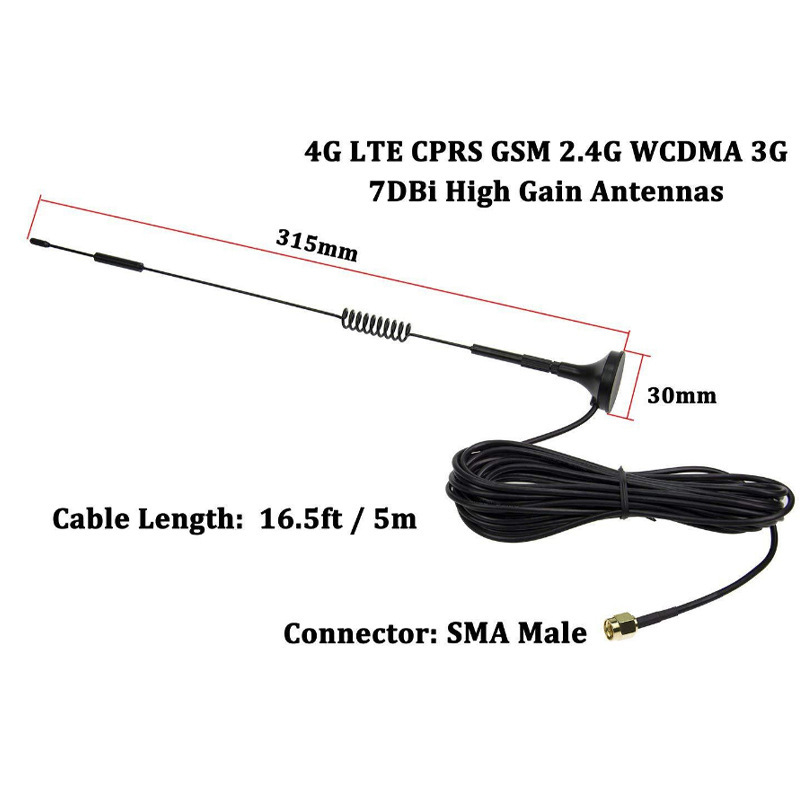Haiyifeng külső szívófejes antenna routerhez, 3G/4G/LTE, teljes sáv, nagy nyereség, GPRS
