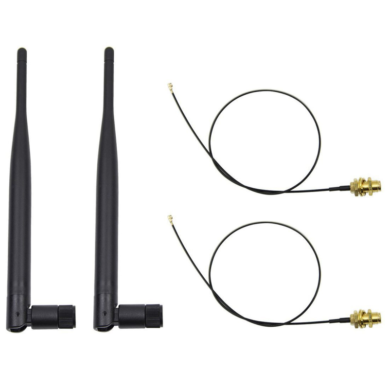 2,4 GHz WiFi antena, vanjska sklopiva antena sa SMA ženskim konektorom, dobitak 5 dBi, 50 Ω impedancija, SWR ≤ 1.5
