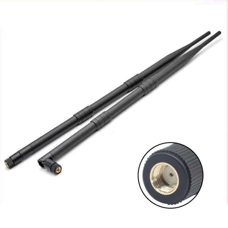 WiFi-routerhez való duál-sávú antenna 2.4G/5.8G, 9 dBi nyereség, ragasztóoszlop formájú, férfi és női csatlakozók