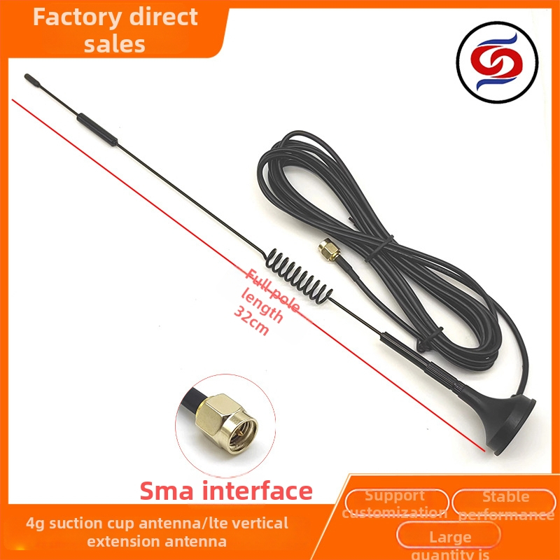 Vanjska uspravna 4G LTE antena s usisnim držačem, dobitak 5, 50 Ω, raspon frekvencija 433–2700 MHz, SWR ≤1.5