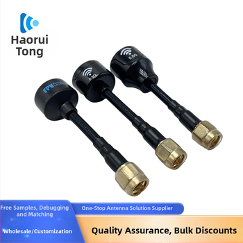 FPV antena za dronove, visok dobitak 2–4 dBi, višepojasmna 1.2/2.4/5.8 GHz, impedancija 50 Ω, SWR ≤ 2.0, duljina kabela po mjeri