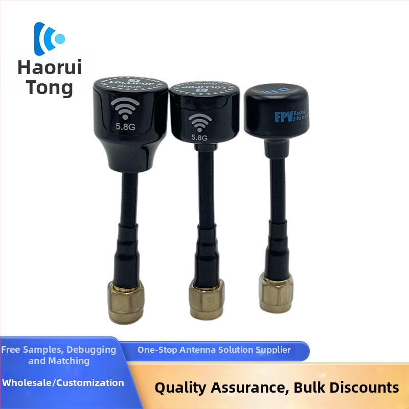 FPV antena za dronove, visok dobitak 2–4 dBi, višepojasmna 1.2/2.4/5.8 GHz, impedancija 50 Ω, SWR ≤ 2.0, duljina kabela po mjeri