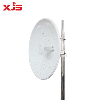 XJS WiFi parabola antenna hosszú távú pont-pont kapcsolathoz, kettős polarizáció, 33 dBi nyereség, SWR ≤ 1.5, modell TDD-4865-33
