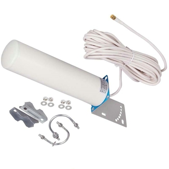 Vanjska vodootporna antena za 3G/4G usmjerivač, cilindričnog dizajna, SMA muški konektor, 50 Ω, 12 dBi, raspon frekvencija 698-960/1710-2700 MHz, SWR ≤1.2