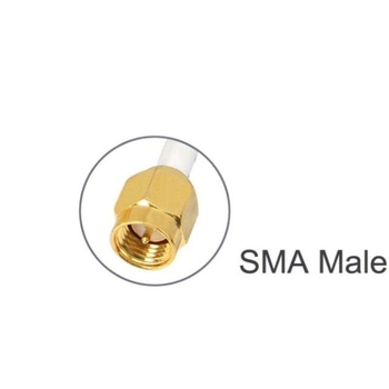 Vanjska vodootporna antena za 3G/4G usmjerivač, cilindričnog dizajna, SMA muški konektor, 50 Ω, 12 dBi, raspon frekvencija 698-960/1710-2700 MHz, SWR ≤1.2