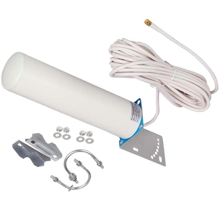 Vanjska vodootporna antena za 3G/4G usmjerivač, cilindričnog dizajna, SMA muški konektor, 50 Ω, 12 dBi, raspon frekvencija 698-960/1710-2700 MHz, SWR ≤1.2