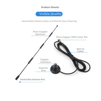 4G anténa so sákovým uchom, omnidirekčná vysoký zisk 10 dBi pre router a sieťovú kartu, 700–2700 MHz, 50 Ω, SWR <= 1.5, 3–5 V