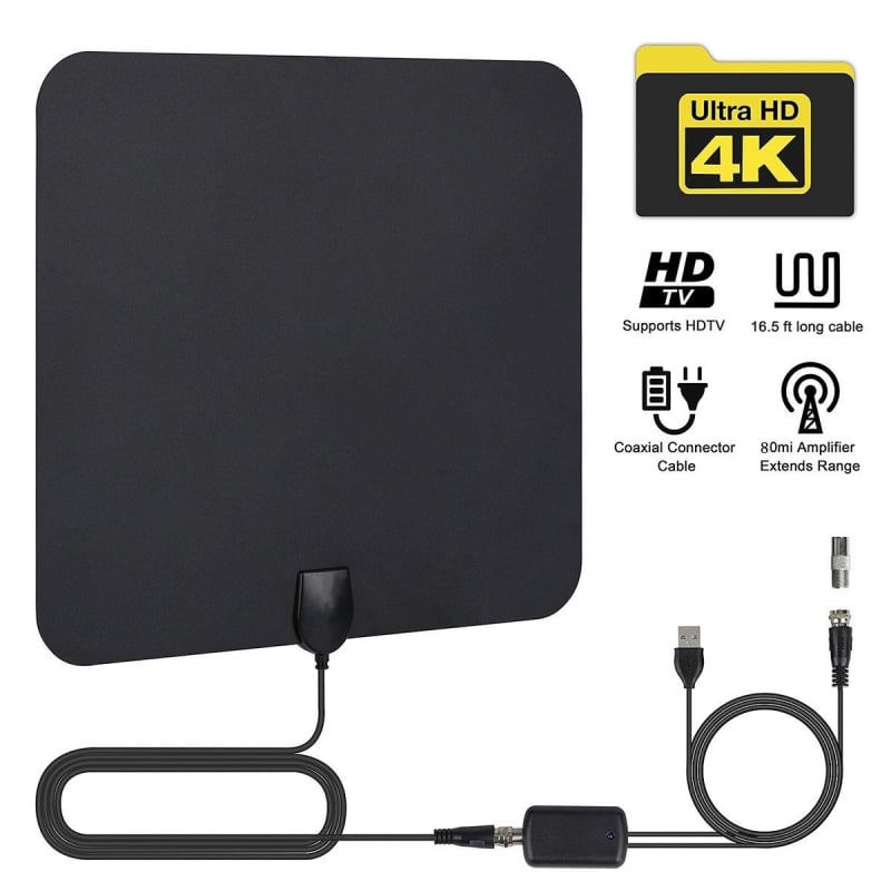 Unutarnja DVB-T2 TV antena za 4K/1080p HD prijem