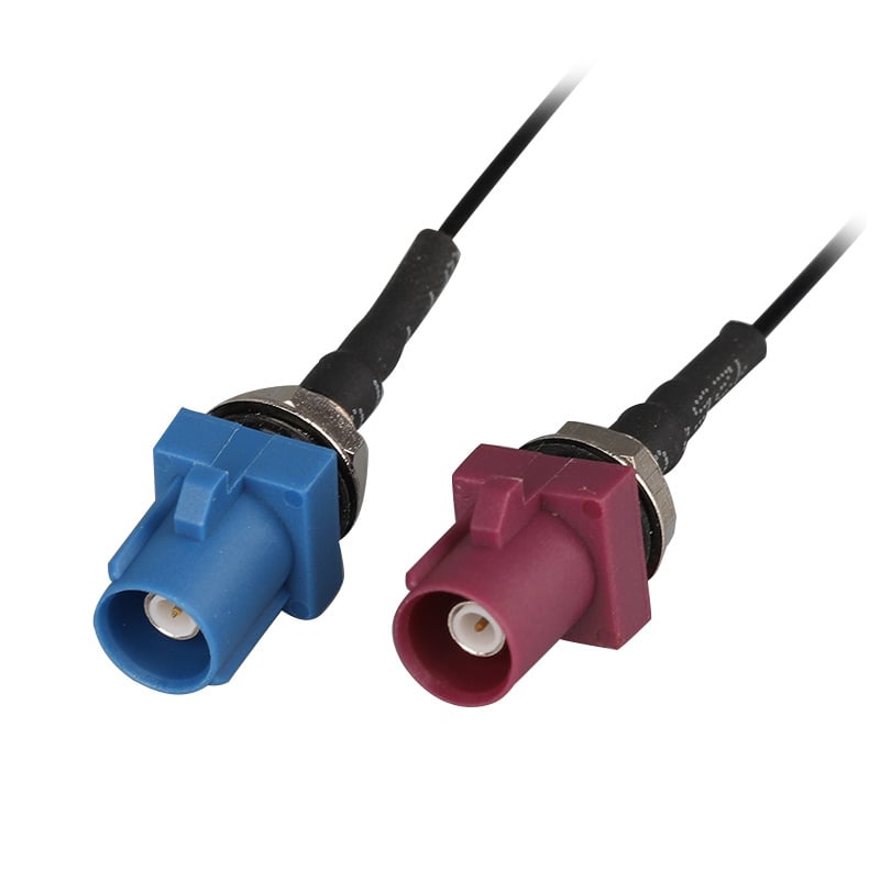 RF jumper kábel FAKRA na IPEX pre GPS anténu, FAKRA samica na IPEX, 0–6 GHz, 50 Ω, SWR ≤ 1,2, 5 V